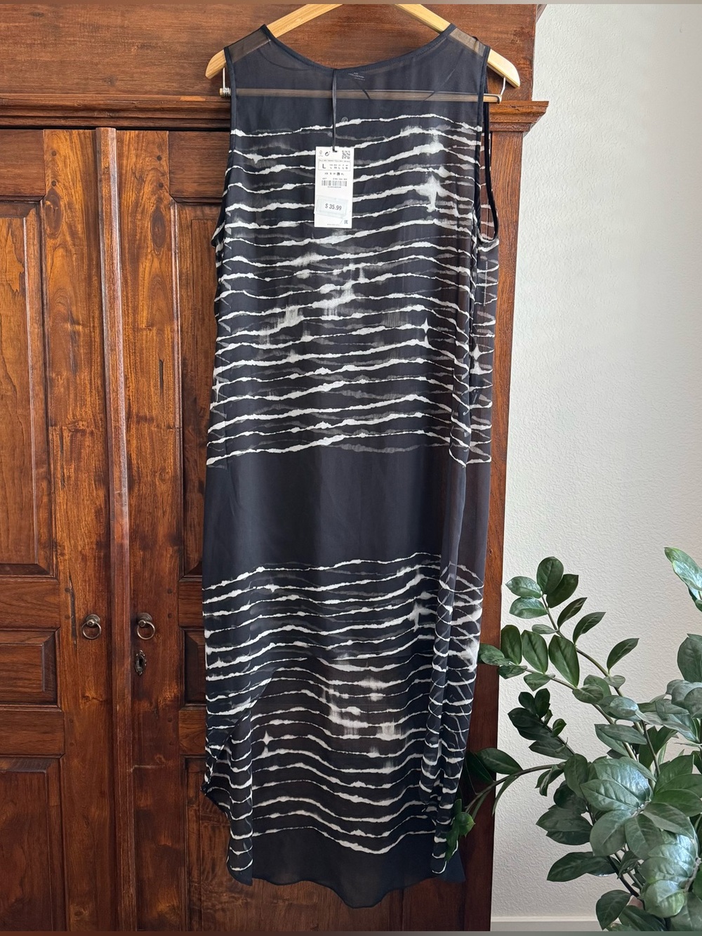 Zara The Long Shirt Sheer New With tags